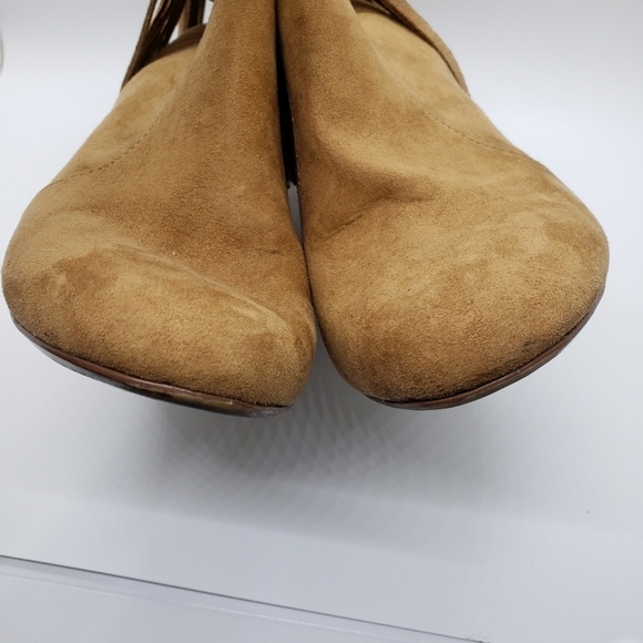 Bershka Fringe Wedge Ankle Boots Size 38 - Picture 9 of 16